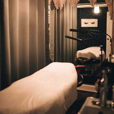 A treatment room at Namaste Spa